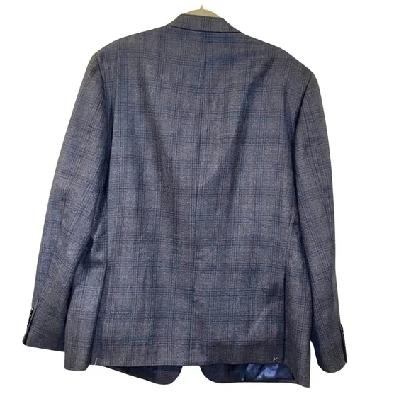 Lauren Ralph Lauren Men’s Gray Blue 100% Wool Blazer Sports Jacket - Picture 2 of 6